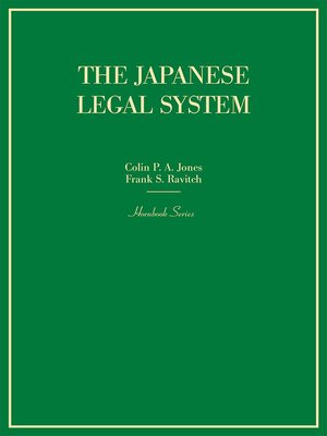 cover image of The Japanese Legal System